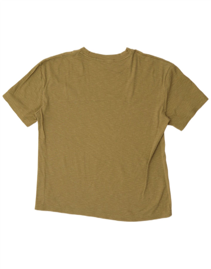 Camiseta Calvin Klein Hombre Top Medium Caqui Colorblock