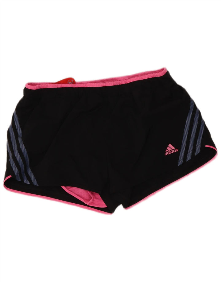 Adidas Mujer Climacool Sport Shorts UK 12 Medio Negro Poliéster