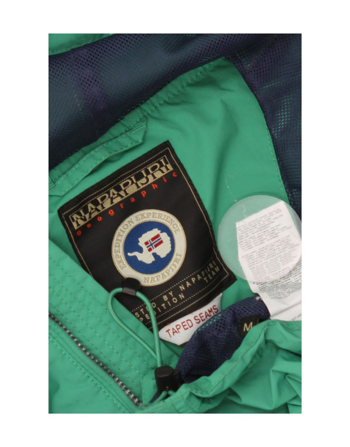 Napapijri Chaqueta anorak gráfica para mujer UK 44 Poliamida verde medio