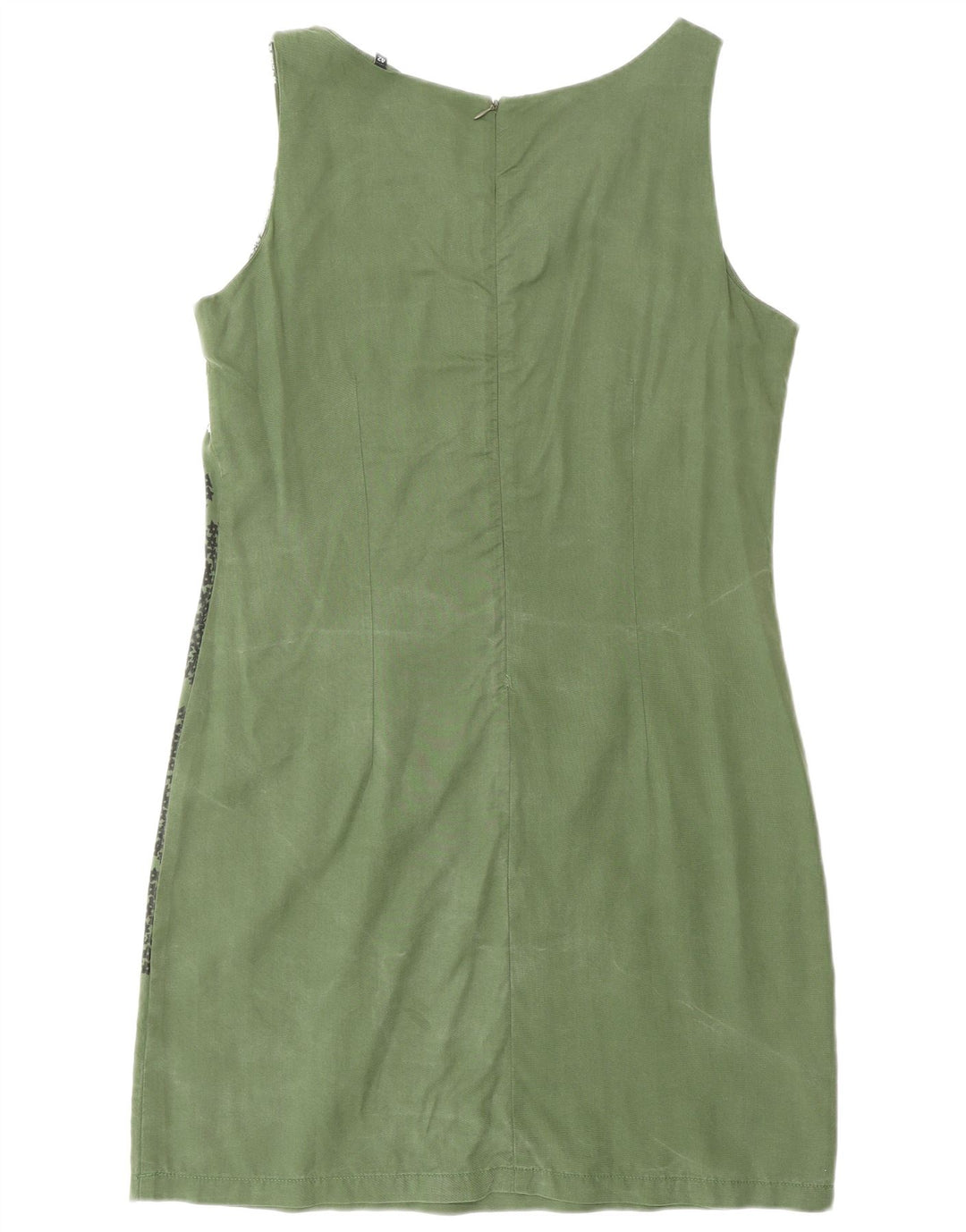 Desigual Vestido tubo gráfico EU 42 Corazón floral verde medio