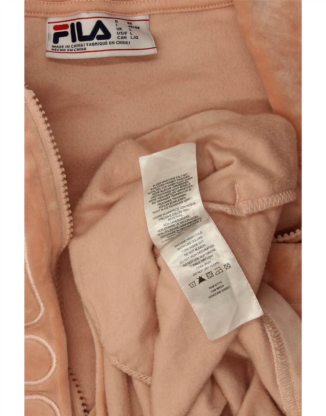 Fila - Sudadera con capucha y cremallera para mujer, talla grande, poliéster rosa