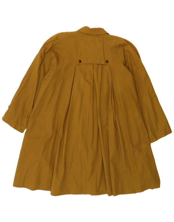 VINTAGE Abrigo de gran tamaño para mujer Reino Unido 10 Acetato caqui pequeño