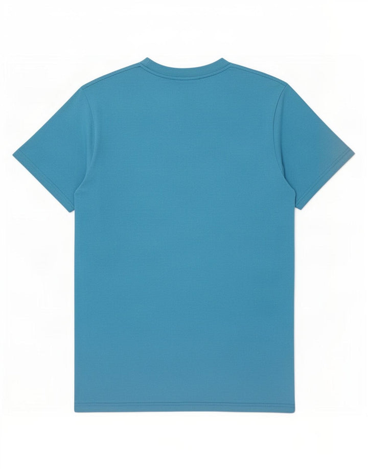 DC - Camiseta gráfica para hombre, parte superior de algodón azul medio