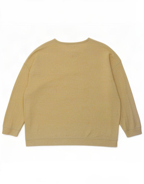 Marks & Spencer Jersey con Cuello Barco para Mujer UK 20 2XL Amarillo Moteado