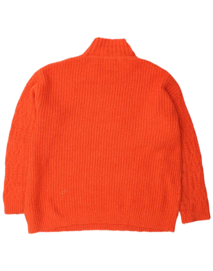 Marks & Spencer Jersey con cuello alto para mujer, talla 40, color naranja mediano