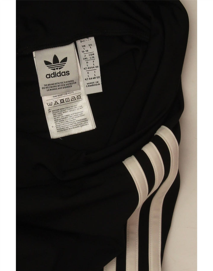 Adidas Leggings Mujer UK 16/18 Grande Negro Poliéster