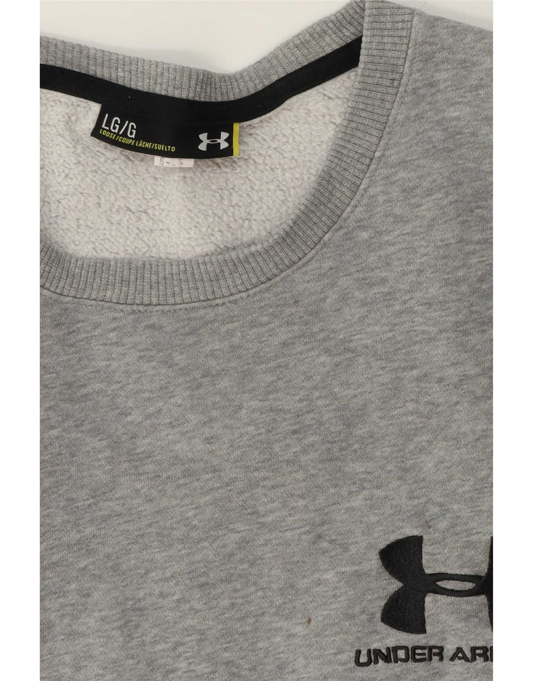Under Armour Hombre Sudadera Gráfica Jumper Grande Gris Moteado