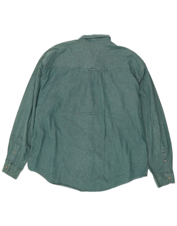 EDDIE BAUER Camisa Hombre 2XL Algodón Verde
