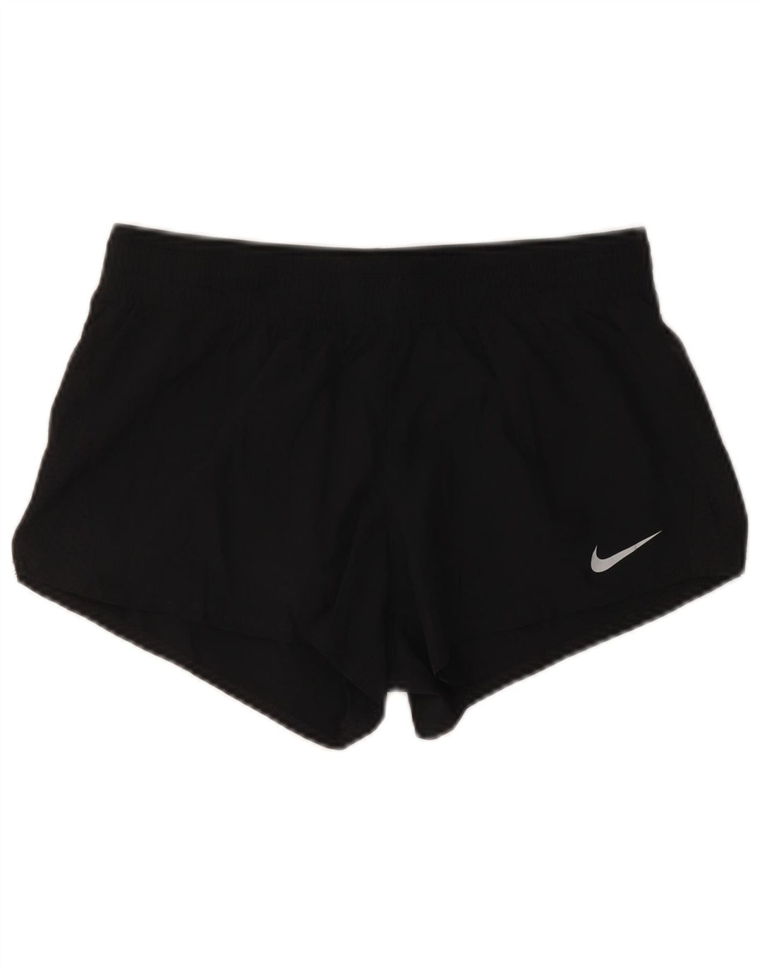 NIKE Pantalones cortos deportivos Dri Fit para mujer UK 12 Mediano Negro Poliéster