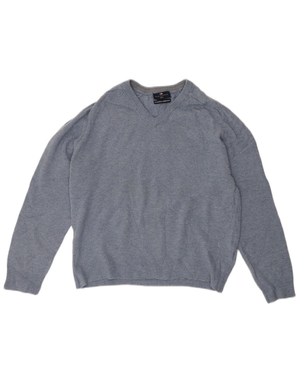 Marks & Spencer Jersey con Cuello en V Azul Harbor para Hombre Azul Medio