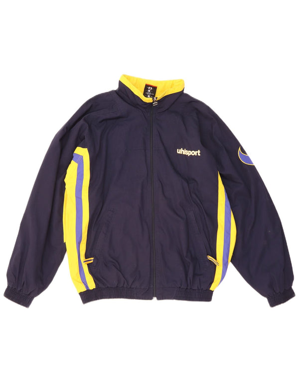 Uhlsport Hombre Chaqueta De Chándal Con Gráfico Medium Azul Marino Colorblock