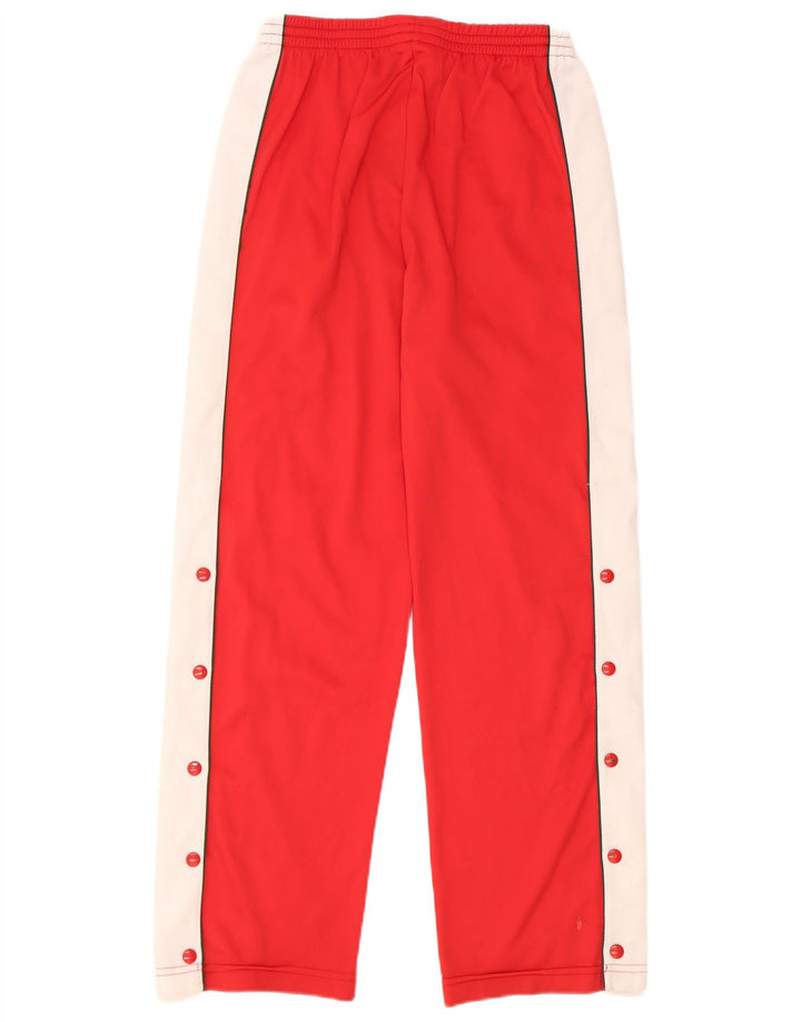 Vintage Mujer Chándal Pantalones IT 40 Pequeño Rojo Colorblock Poliéster