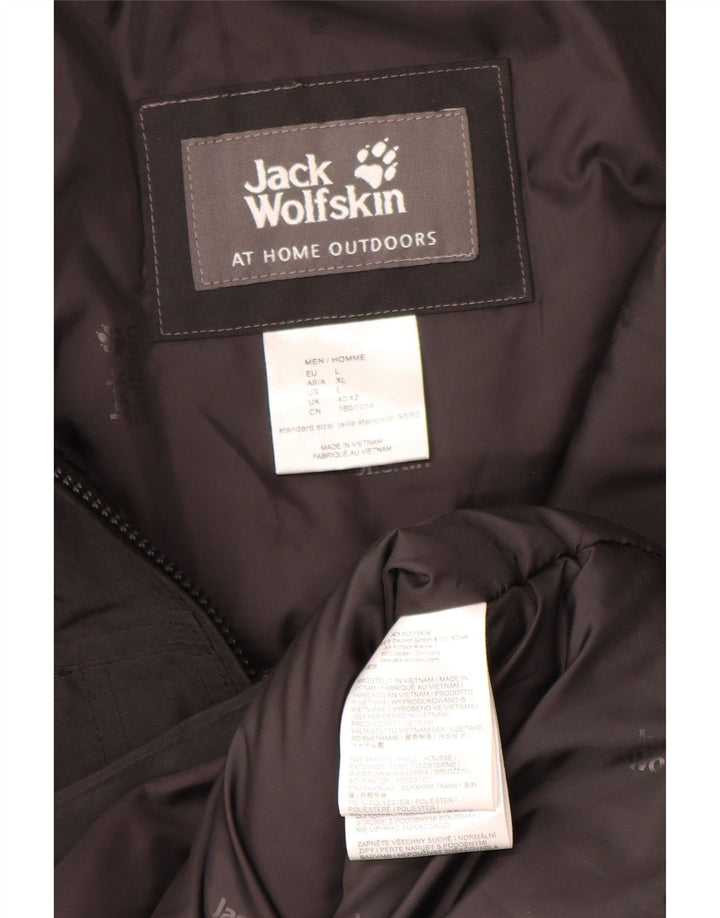 Jack Wolfskin Chaqueta acolchada para hombre UK 40/42 Grande Poliéster negro