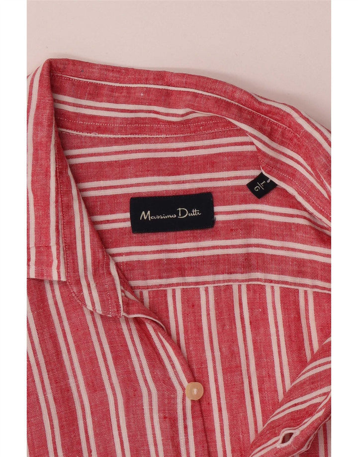 Camisa Massimo Dutti Hombre Large Rayas Rojas