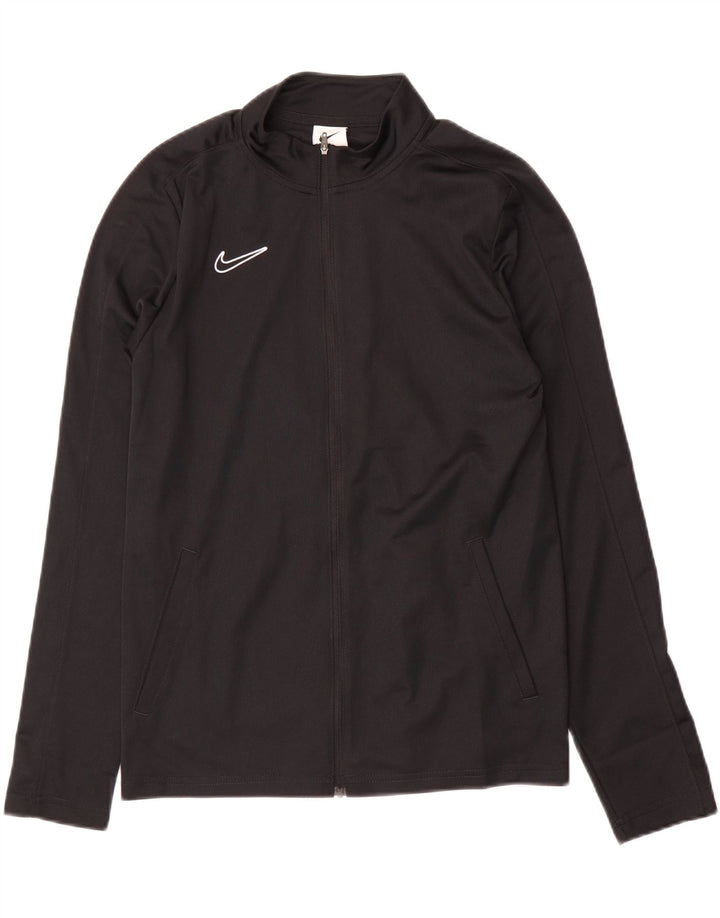Nike Boys Dri Fit Chándal Top Chaqueta 13-14 años XL Negro Poliéster
