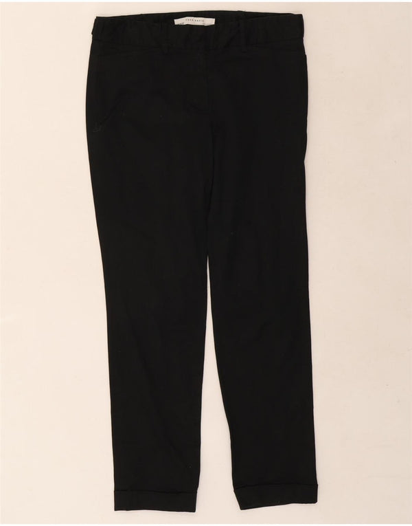 Zara Mujer Pantalones Casuales Slim EU 36 XS W26 L27 Algodón Negro