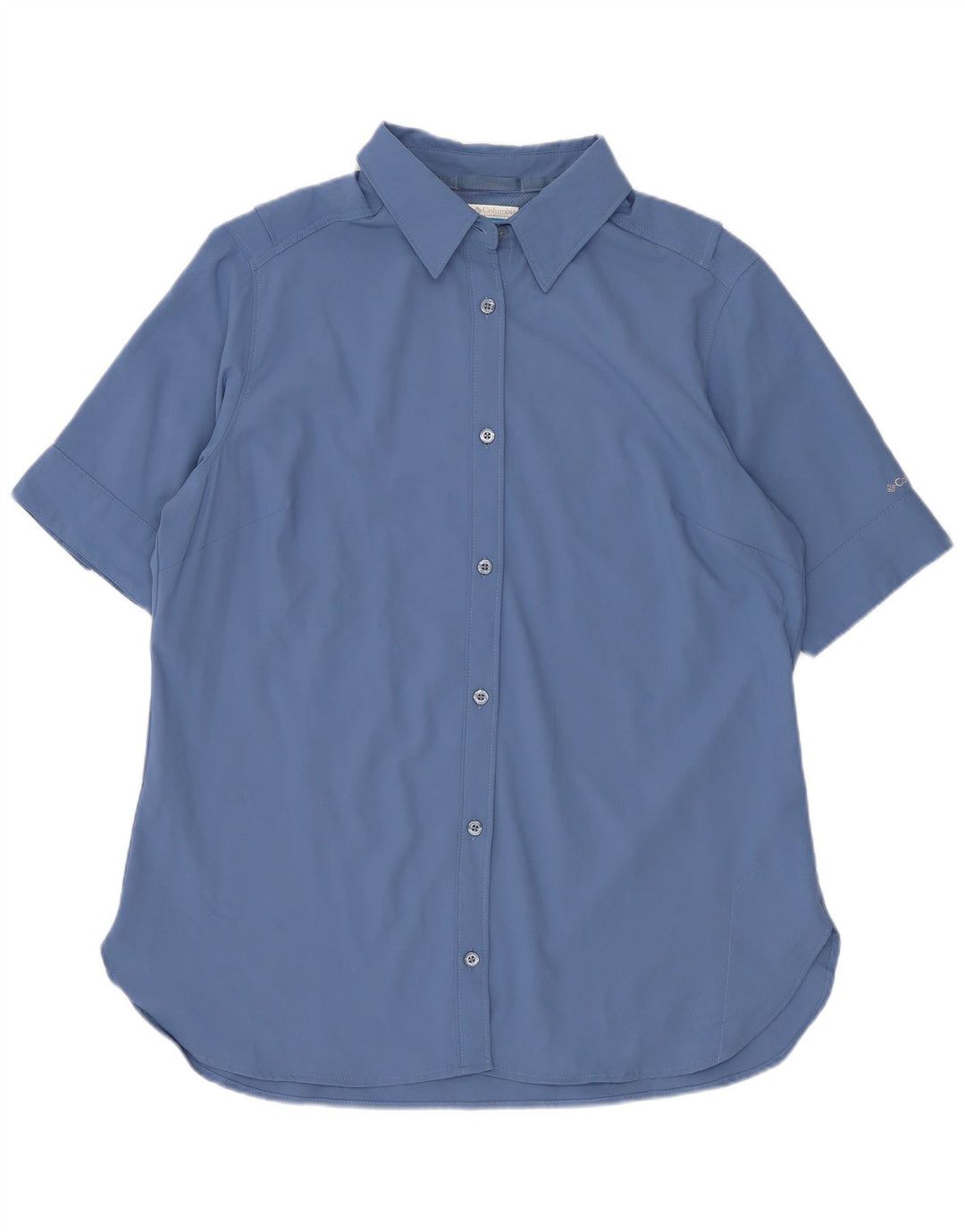Columbia Camisa de manga corta para mujer UK 44 Poliéster azul medio