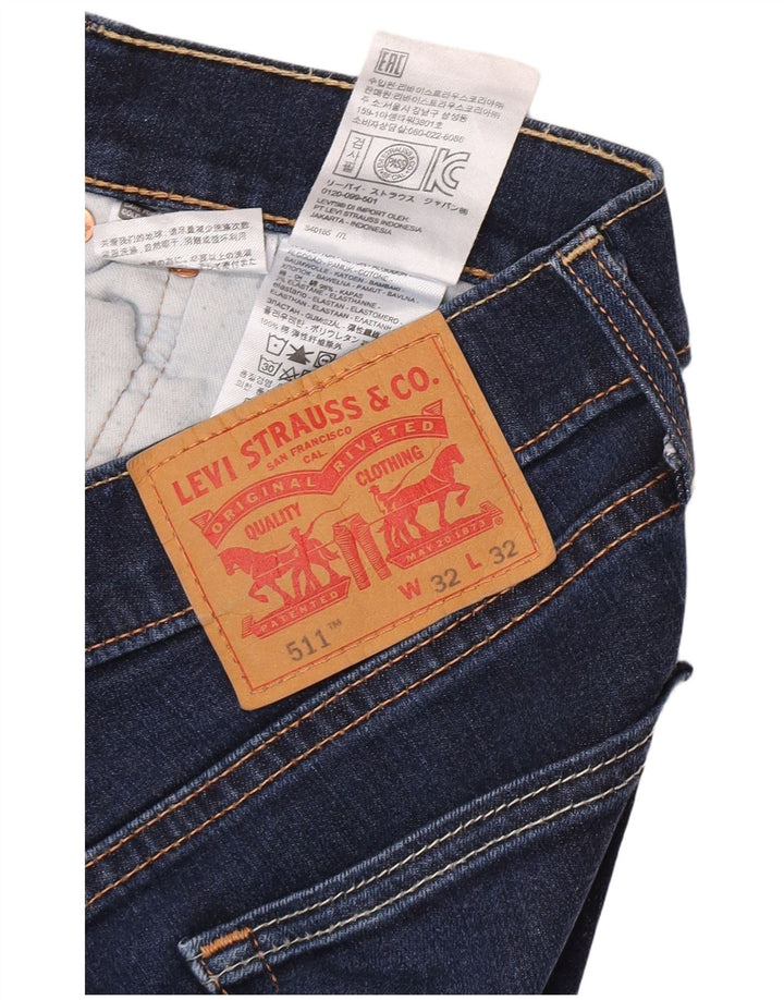 Levi's Mujer 511 Slim Jeans W32 L29 Algodón Azul