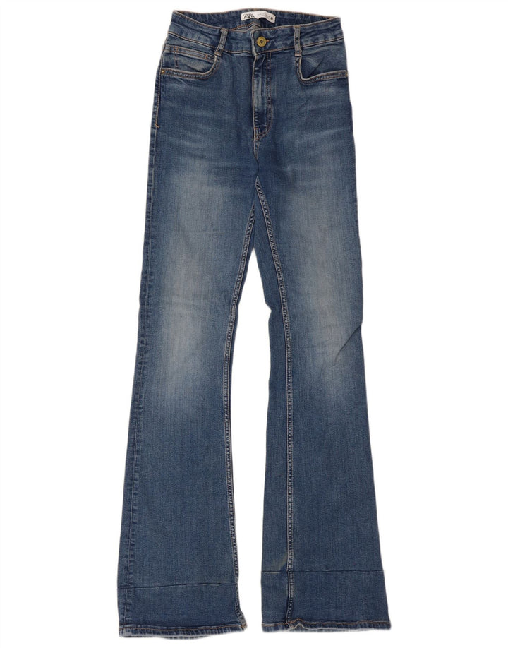 Zara Jeans Acampanados Para Mujer EU 38 Small W28 L33 Azul