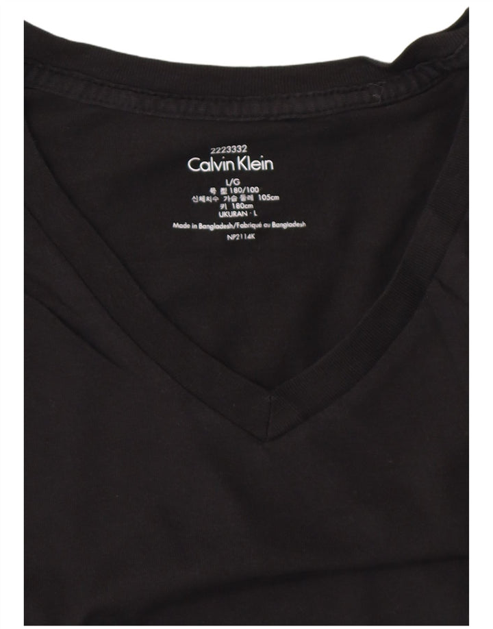 CALVIN KLEIN Camiseta para hombre Top Grande Negro