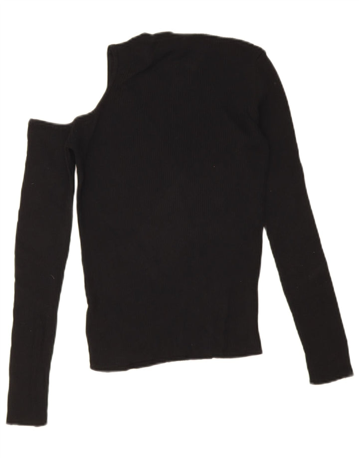 Zara Mujer Top De Un Hombro Reino Unido 42 Mediano Negro