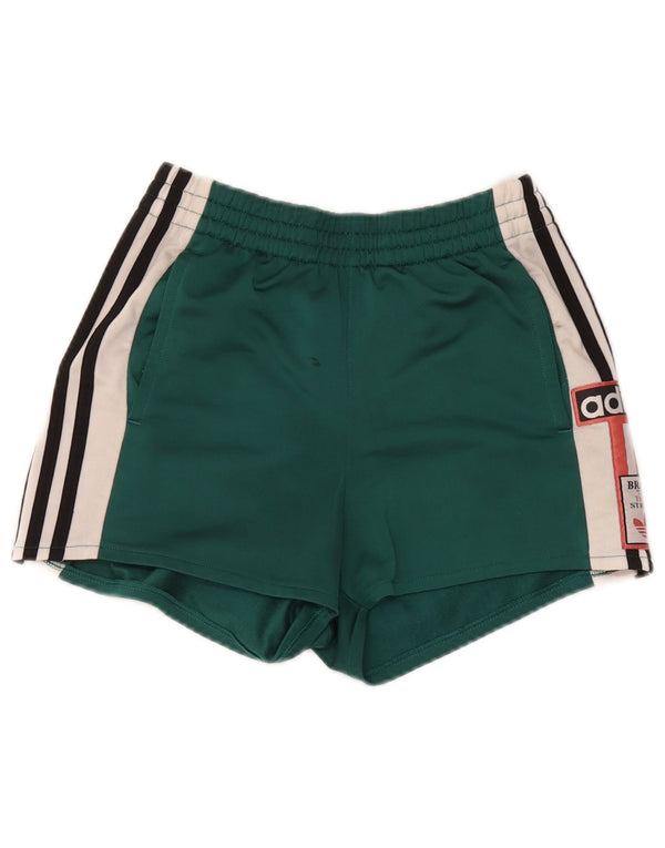 Adidas Mujer Shorts Deportivos Gráficos Poliéster Color Block Verde Medio