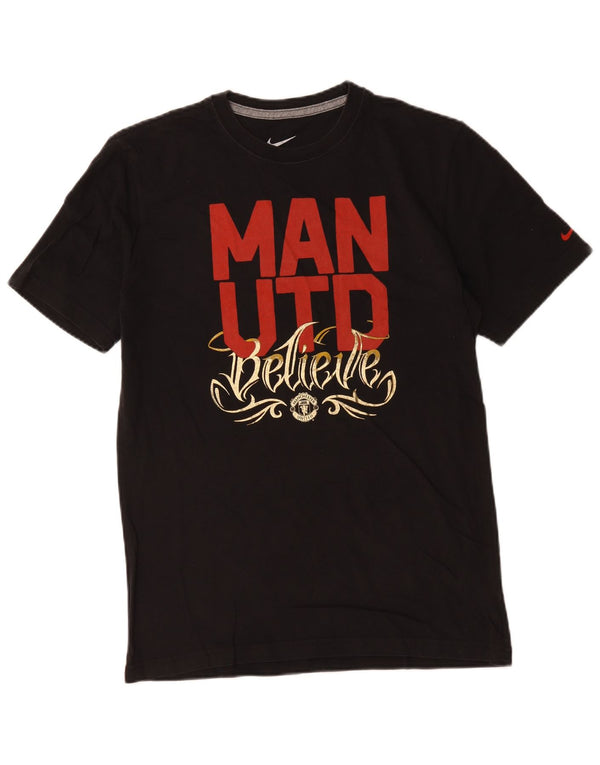 Nike Manchester United Camiseta con gráfico de ajuste estándar para hombre, talla mediana, color negro