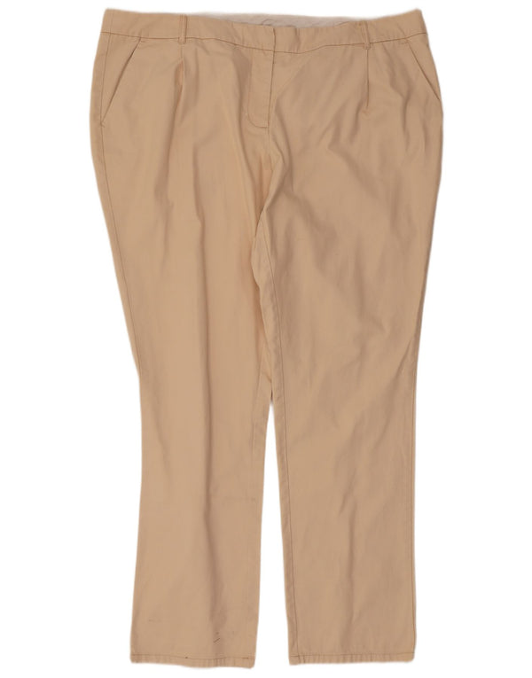 Pantalones chinos ajustados para mujer Boden UK 22 3XL W44 L32 Algodón beige