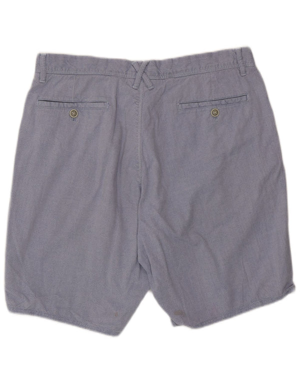 Massimo Dutti Pantalones cortos chinos para hombre EU 42 Large W32 Algodón azul
