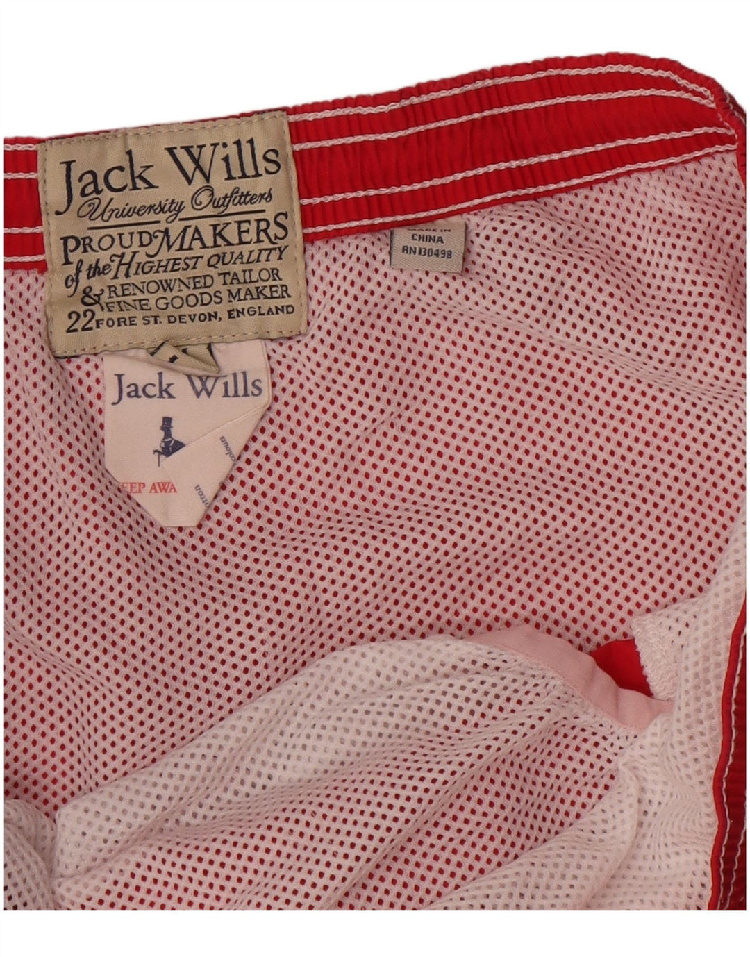 Bañador con estampado gráfico para hombre Jack Wills Algodón rojo mediano