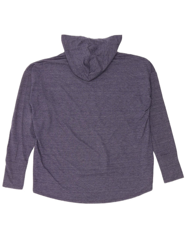 CALVIN KLEIN JEANS Top gráfico para mujer manga larga UK 46 Grande Azul marino