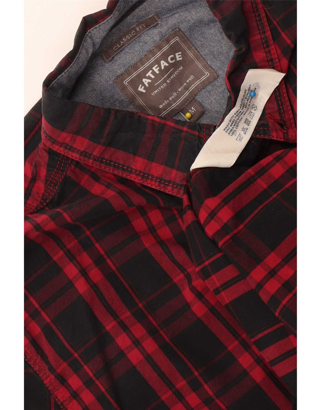 Camisa de corte clásico para hombre de Fat Face de algodón a cuadros en negro mediano