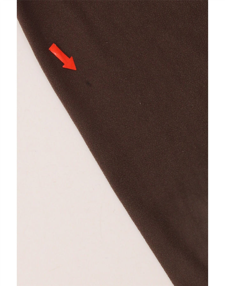 Jack Wolfskin Jersey de forro polar con cremallera completa para hombre, talla grande, marrón