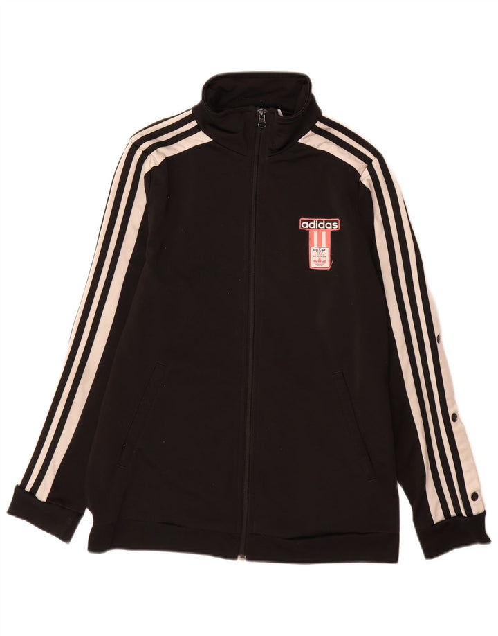 Adidas - Chaqueta de chándal para mujer, talla 40, talla mediana, color negro, poliéster