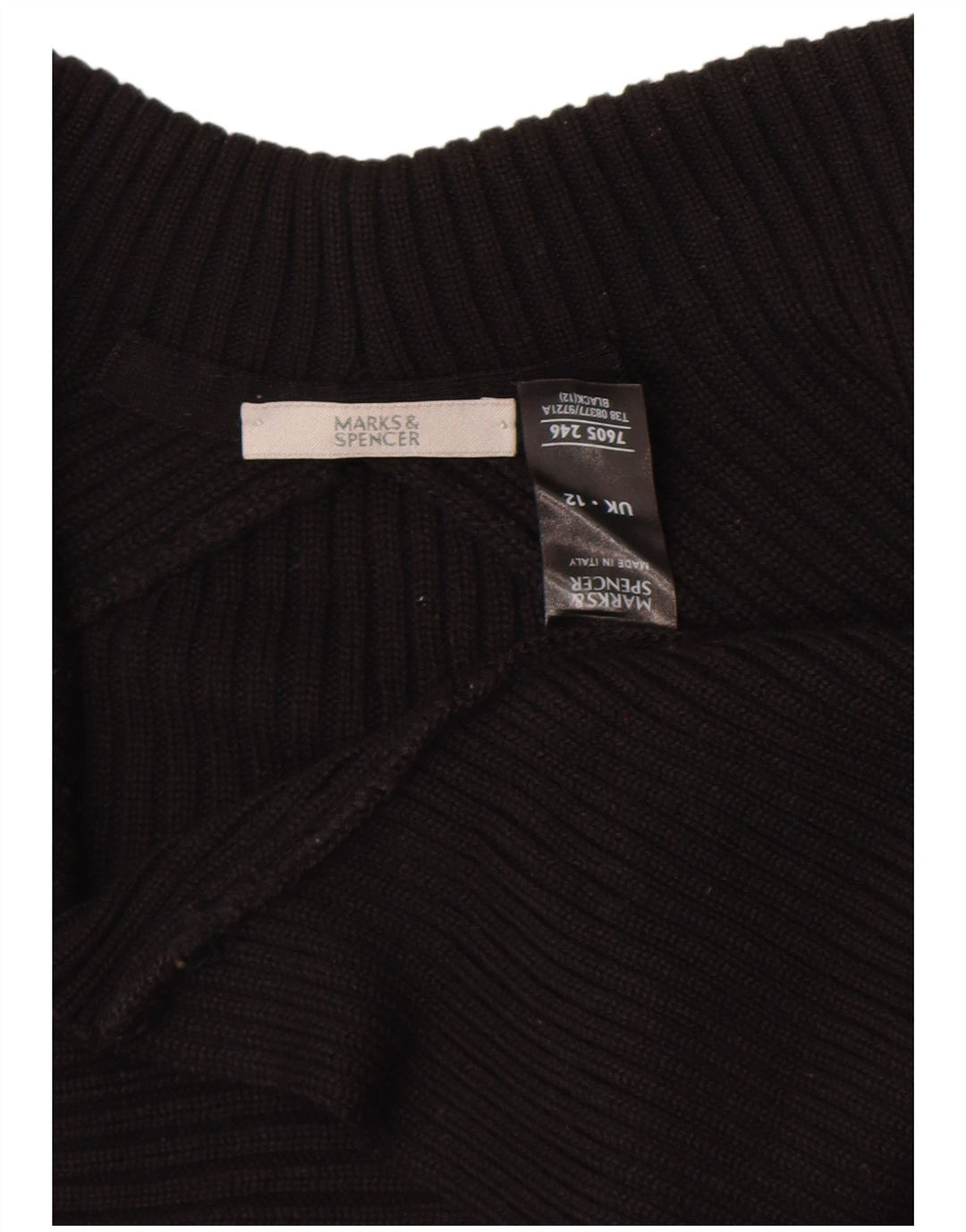Marks & Spencer Jersey Bolero Abierto para Mujer UK 12 Medium Negro Acrílico