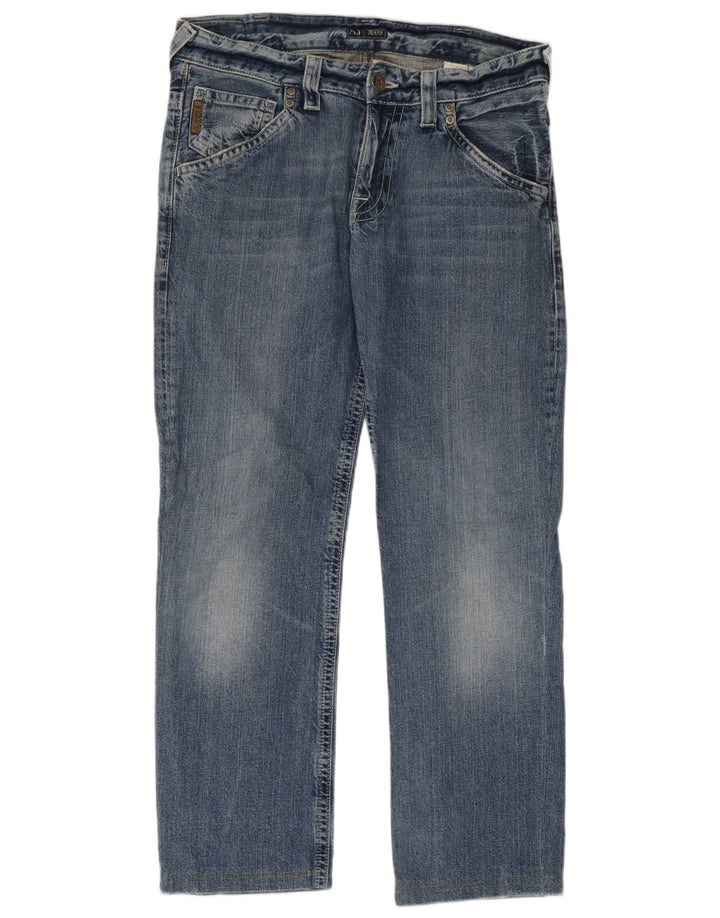 Jeans Armani Mujer Rectos W32 L29 Algodón Azul