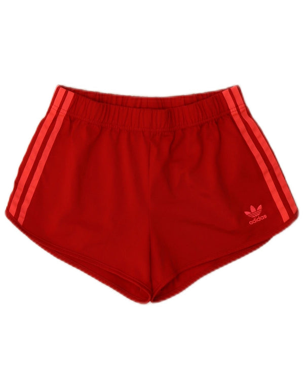Adidas Pantalones cortos deportivos para mujer UK 4 XS Borgoña Poliéster