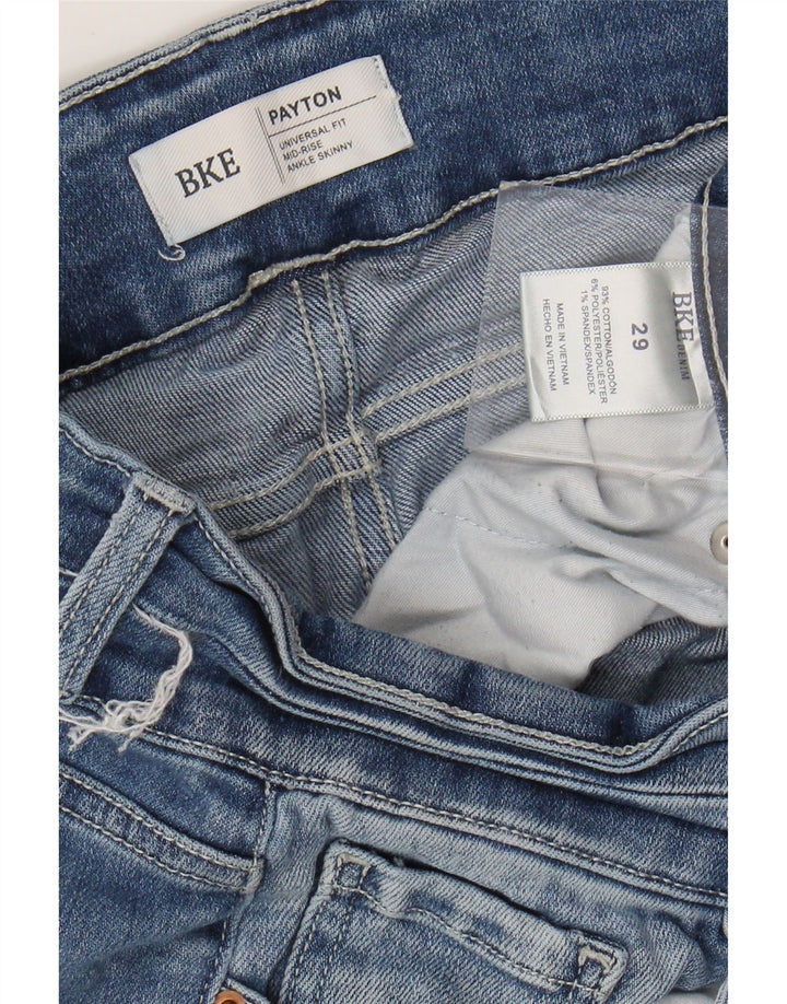BKE Vaqueros ajustados desgastados de talle medio Payton para mujer W29 L26 Algodón azul
