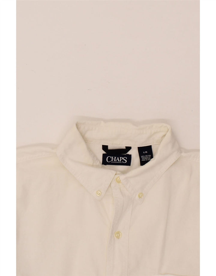 CHAPS Mens Shirt Large White Cotton Vintage Chaps and Second-Hand Chaps from Messina Hembry 