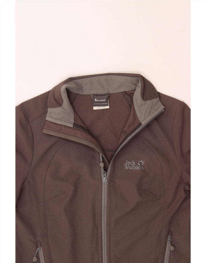 JACK WOLFSKIN Womens Bomber Jacket UK 12/14 Medium Grey Polyester Vintage Jack Wolfskin and Second-Hand Jack Wolfskin from Messina Hembry 