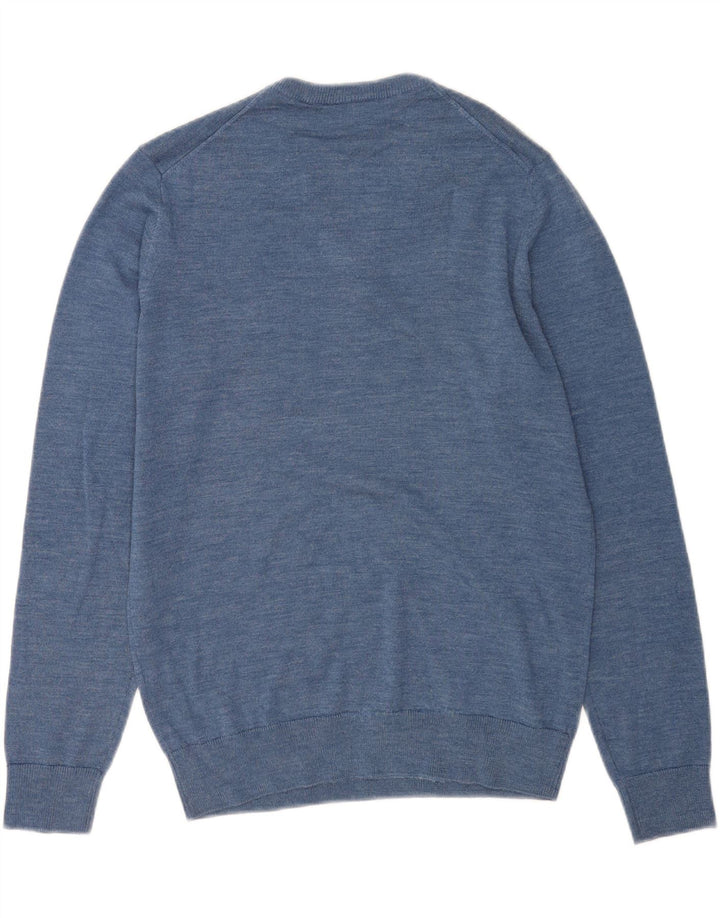 Lacoste Jersey con cuello en V para hombre Talla 4 Lana azul mediana