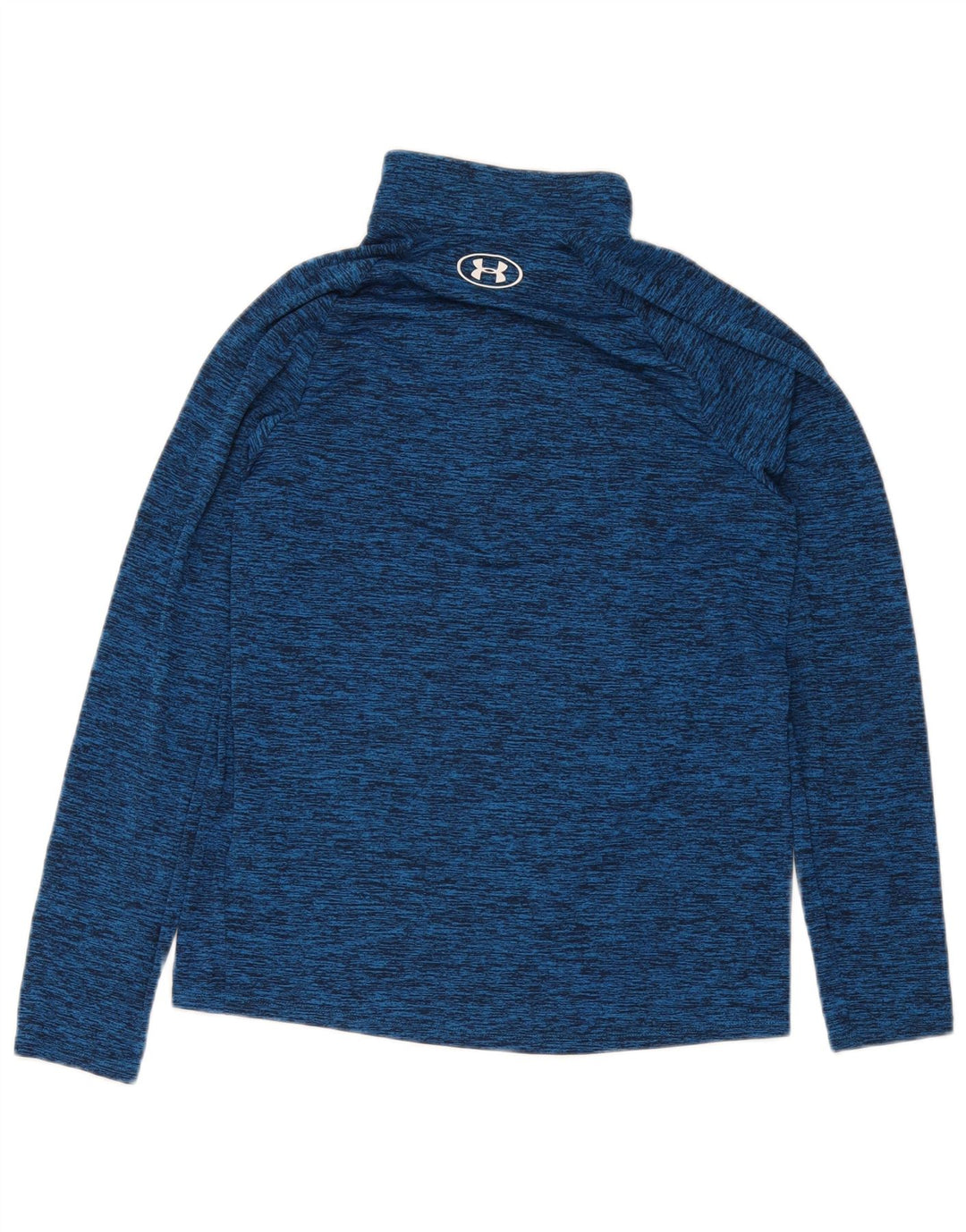 Under Armour Sudadera con cremallera y cuello para hombre, parte superior de chándal con moteado azul pequeño