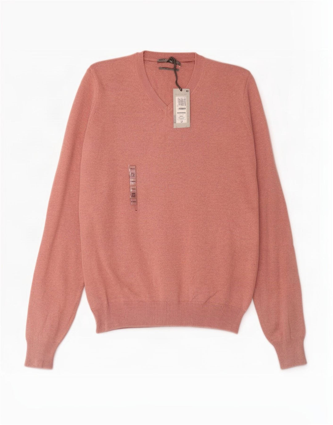Marks & Spencer Suéter con Cuello en V para Hombre Pequeño Algodón Rosa