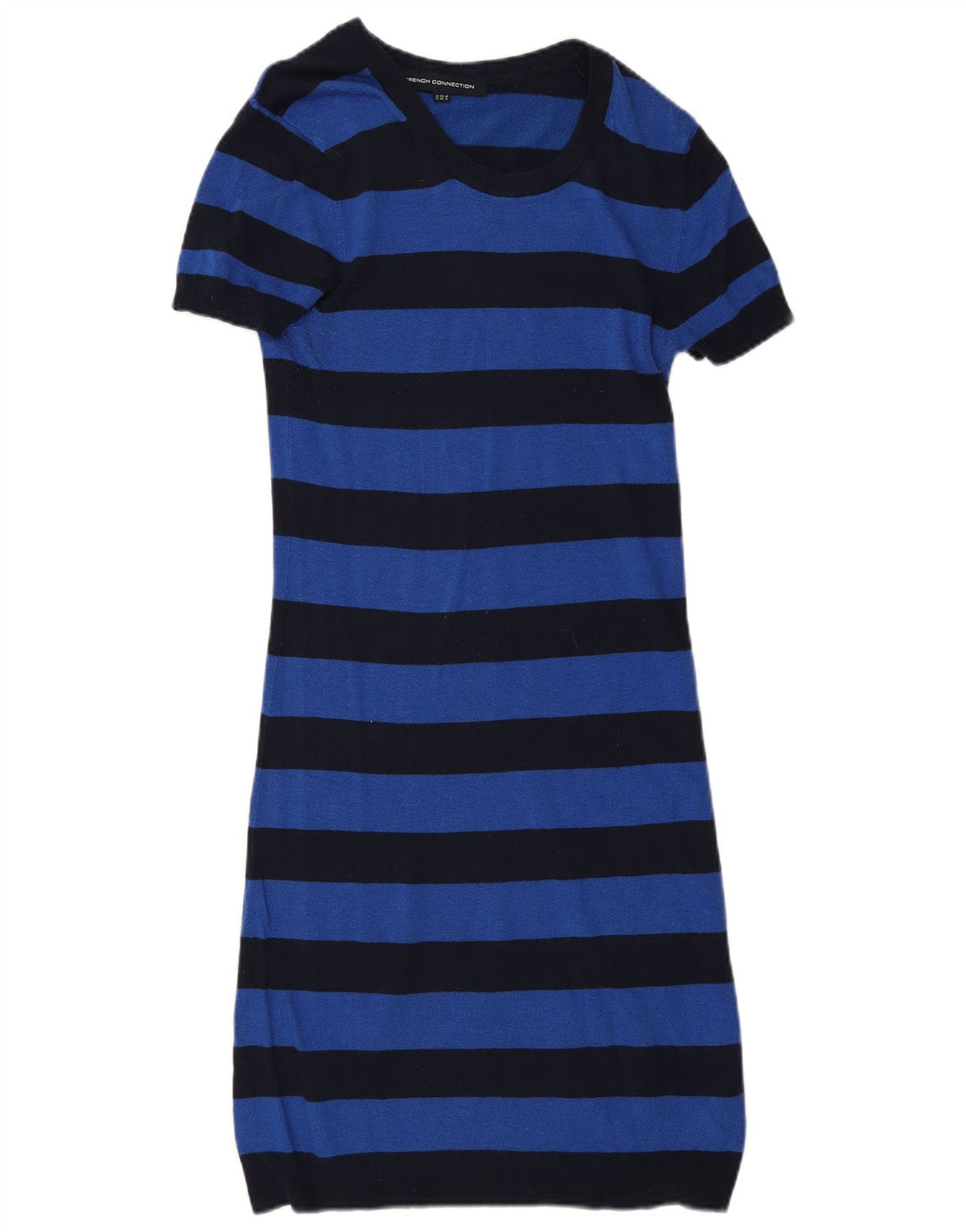 French Connection Vestido tipo jersey para mujer UK 44 Azul medio a rayas
