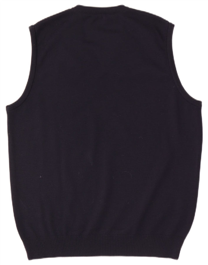 Maerz Muenchen Camiseta sin mangas para hombre IT 50 Medium Azul marino Lana