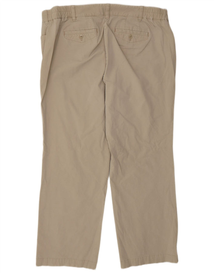EDDIE BAUER Pantalones casuales con ajuste curvado para mujer US 22 3XL W44 L30 Beige