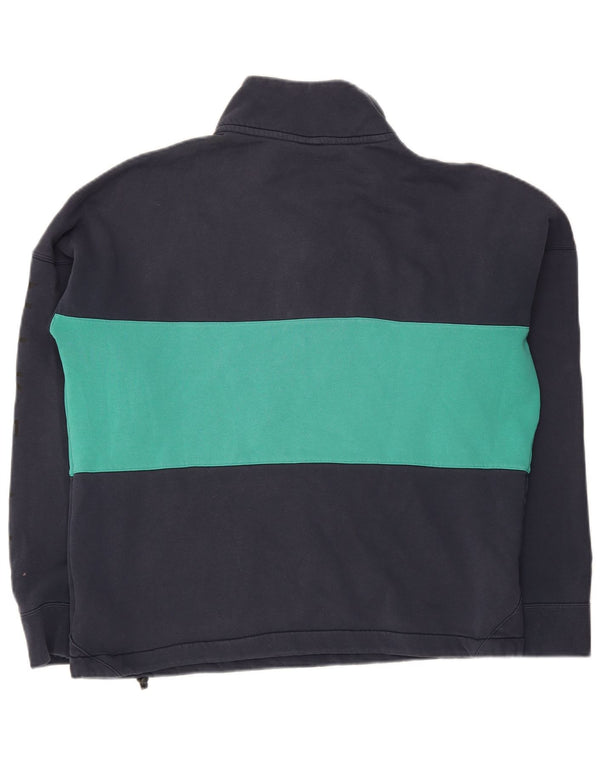 Nike Sudadera con estampado gráfico tipo jersey de algodón color block en azul marino grande para hombre
