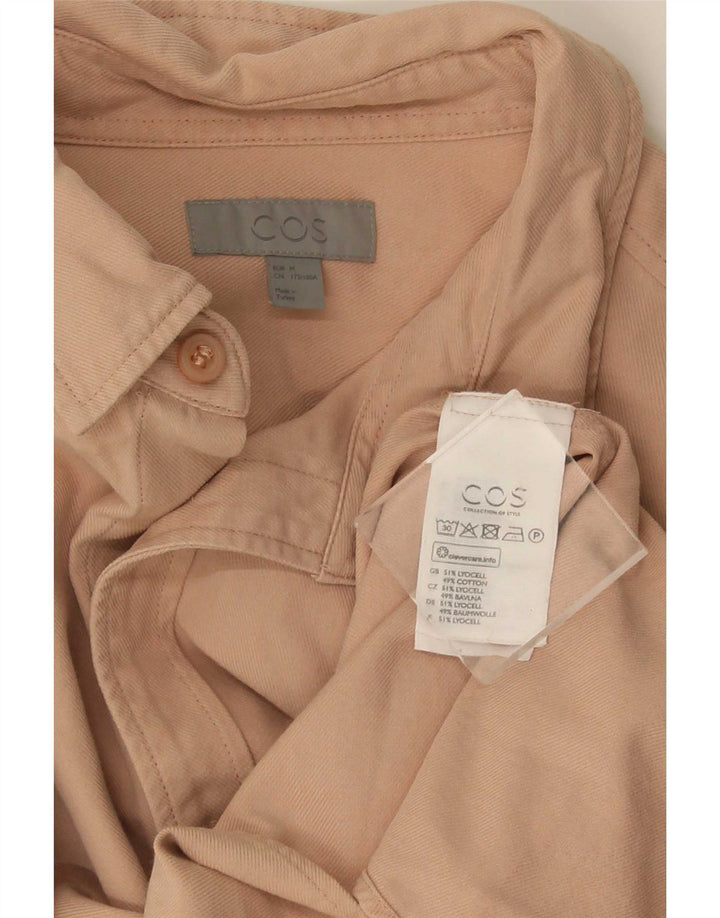 Camisa Cos Hombre Manga Corta Lyocell Beige Medio