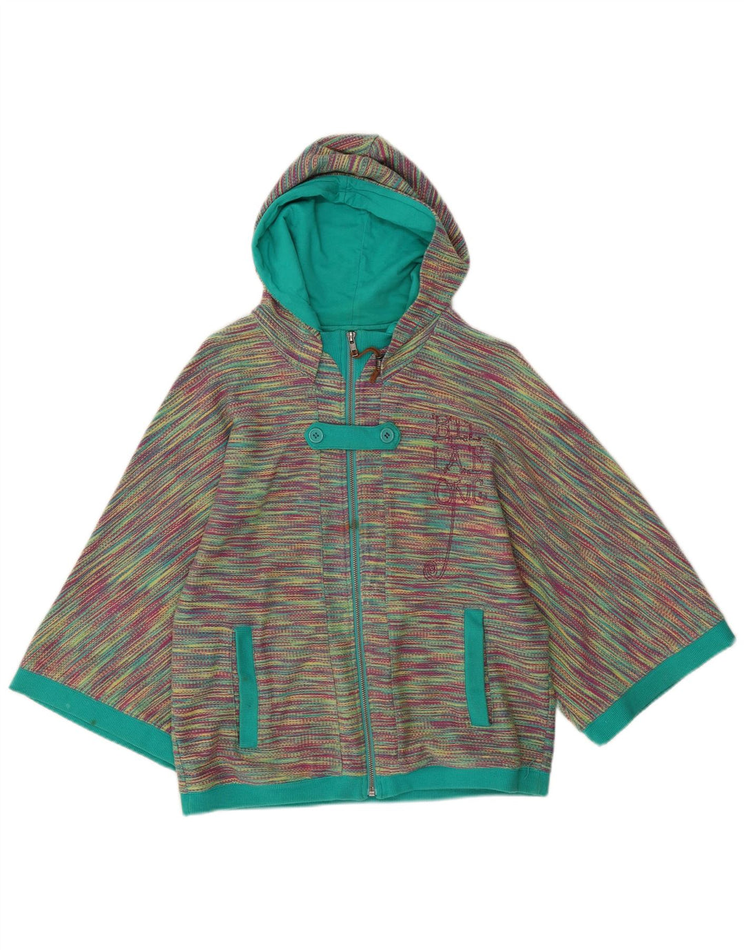 Billabong Sudadera con capucha y cremallera gráfica para mujer UK 12 Medium Multicolor