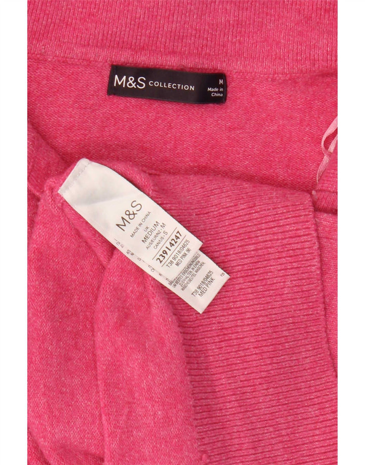 Marks & Spencer Jersey tipo polo para mujer UK 40 Poliéster rosa medio